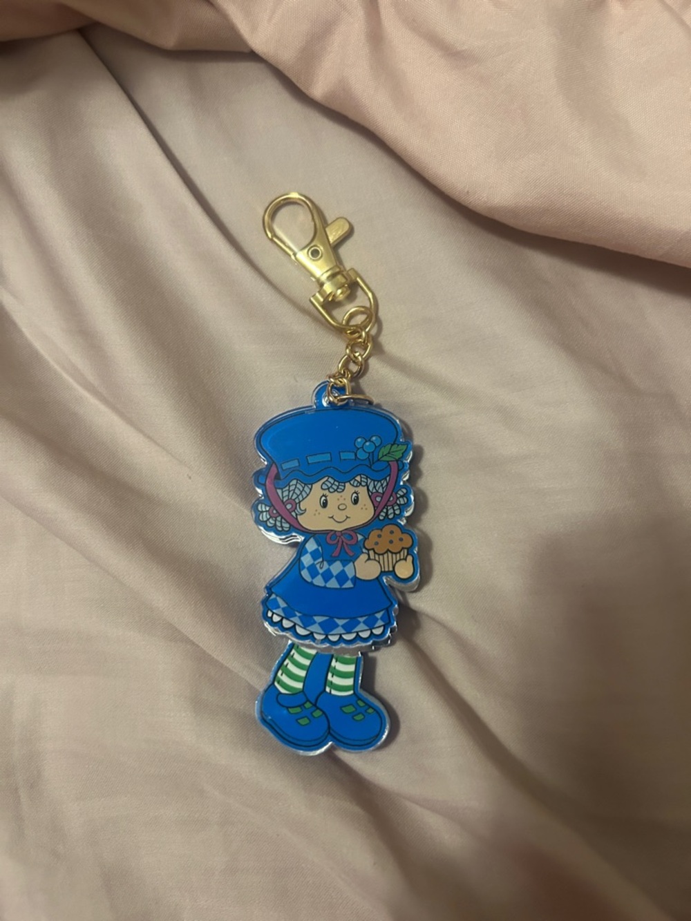 Blueberry Muffin Keychain with Mirror